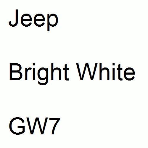 Jeep, Bright White, GW7.